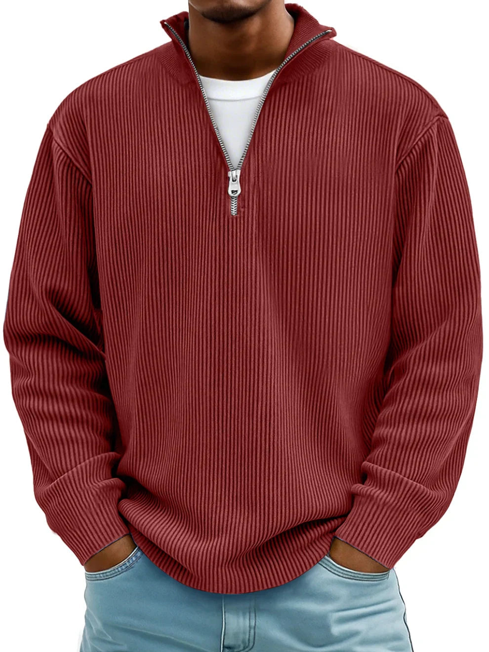 Jersey Marc- Punto Acanalado con Cremallera