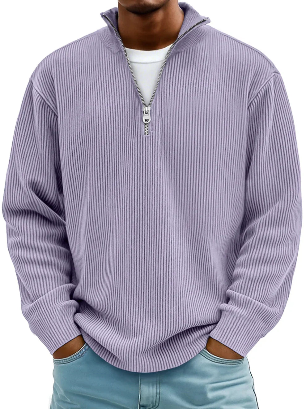 Jersey Marc- Punto Acanalado con Cremallera