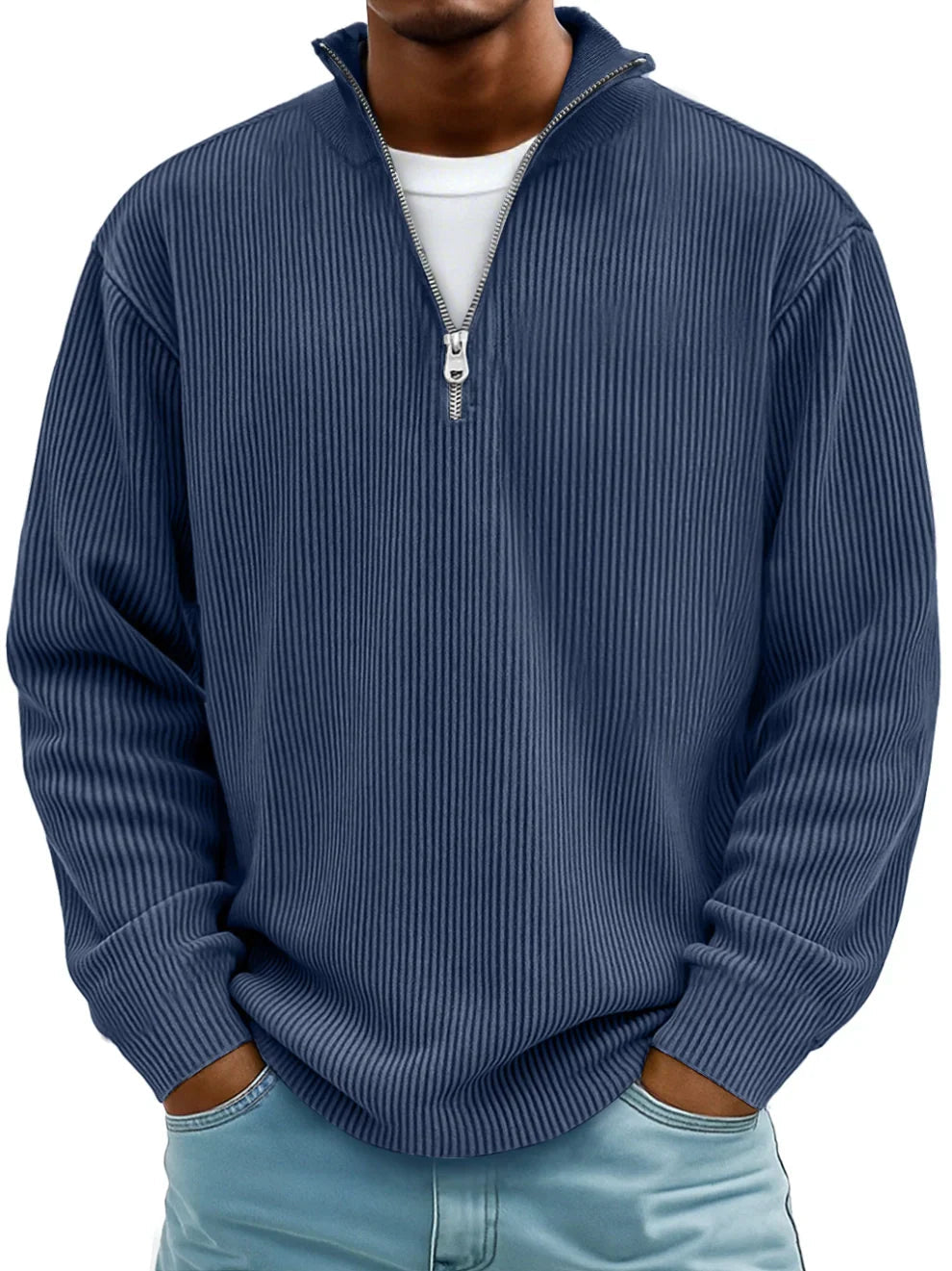 Jersey Marc- Punto Acanalado con Cremallera