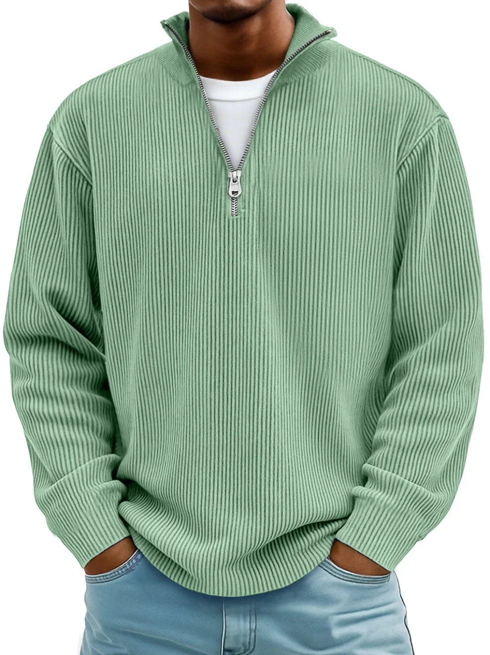 Jersey Marc- Punto Acanalado con Cremallera