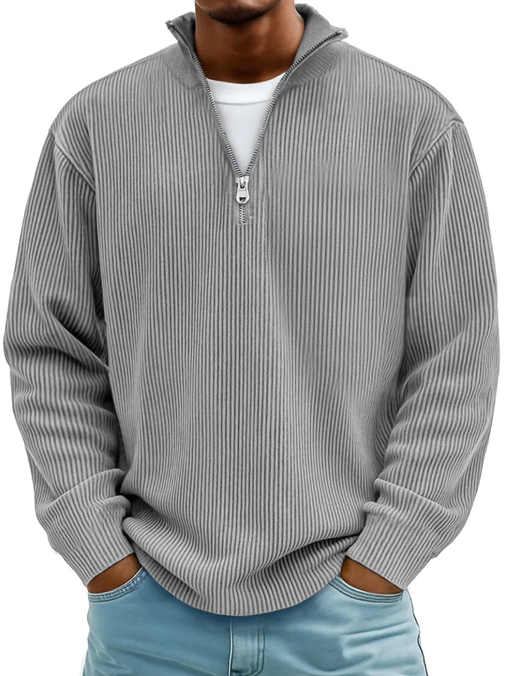 Jersey Marc- Punto Acanalado con Cremallera